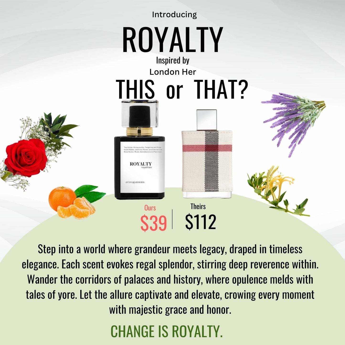 ROYALTY | Inspired by BURBERRY LONDON HER | London Her Dupe Pheromone Perfume - aromapassions