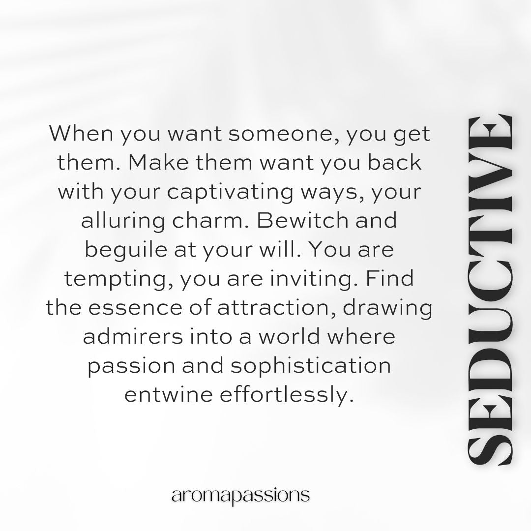 SEDUCTIVE | Inspired by CHANEL COCO MADEMOISLLE Eau De Parfum | Fragrance Oil Pheromone Perfume Women | Rose Vanilla Essential Oils Scent Notes| - aromapassions