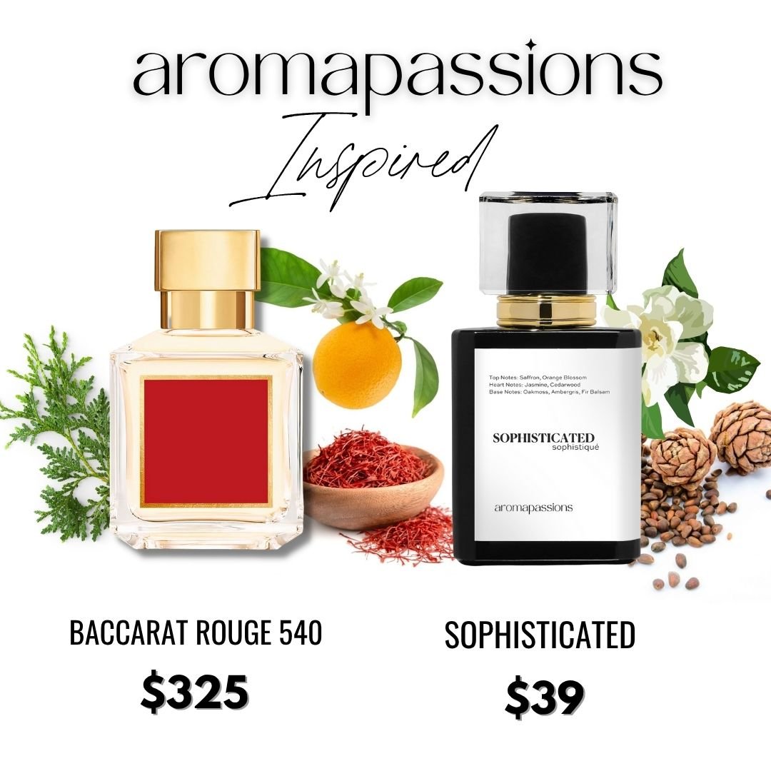 SOPHISTICATED | Inspired by MFK BACCARAT ROUGE 540 | Dupe Pheromone Eau De Perfume Travel Size | Original Women Men Cologne | Fragrance Essential Oils | Klone Scents - aromapassions