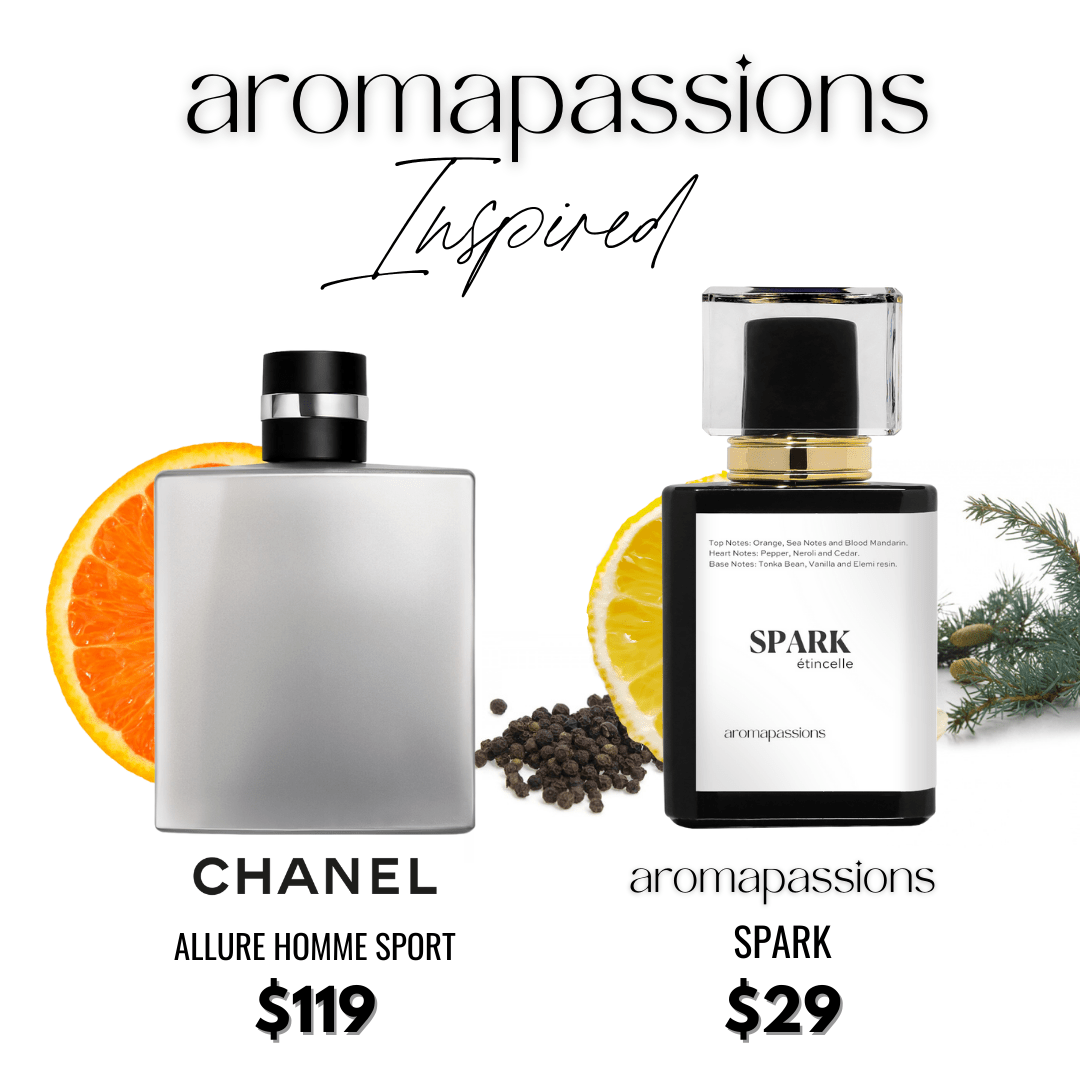 SPARK | Inspired by CHANEL ALLURE HOMME SPORT | Allure Homme Sport Dupe Pheromone Perfume - aromapassions