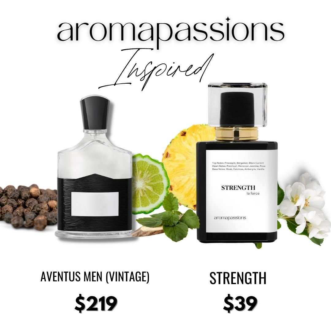 STRENGTH | Inspired by CREED AVENTUS Eau De Parfum | Bergamot Vanilla Jasmine Essential Oils | Aventus Impression Dupe Pheromone Perfume | Ambergris Fragrance Oil | Feromonas Hombre - aromapassions
