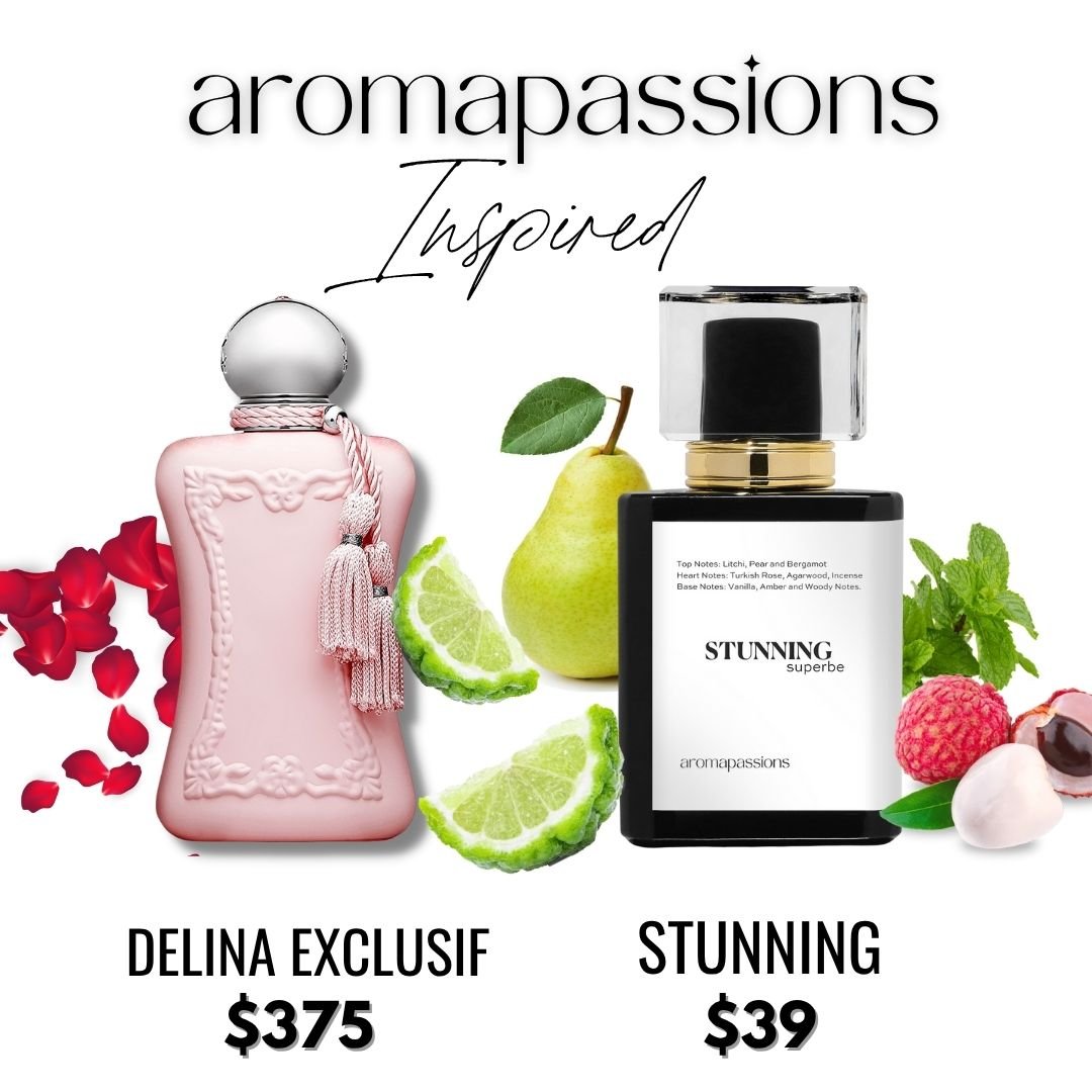 STUNNING | Inspired by MARLY DELINA EXCLUSIF | Delina Exclusif Dupe Pheromone Eau De Perfum | Rose Frankincense Vanilla Peppermint Essential Oil - aromapassions