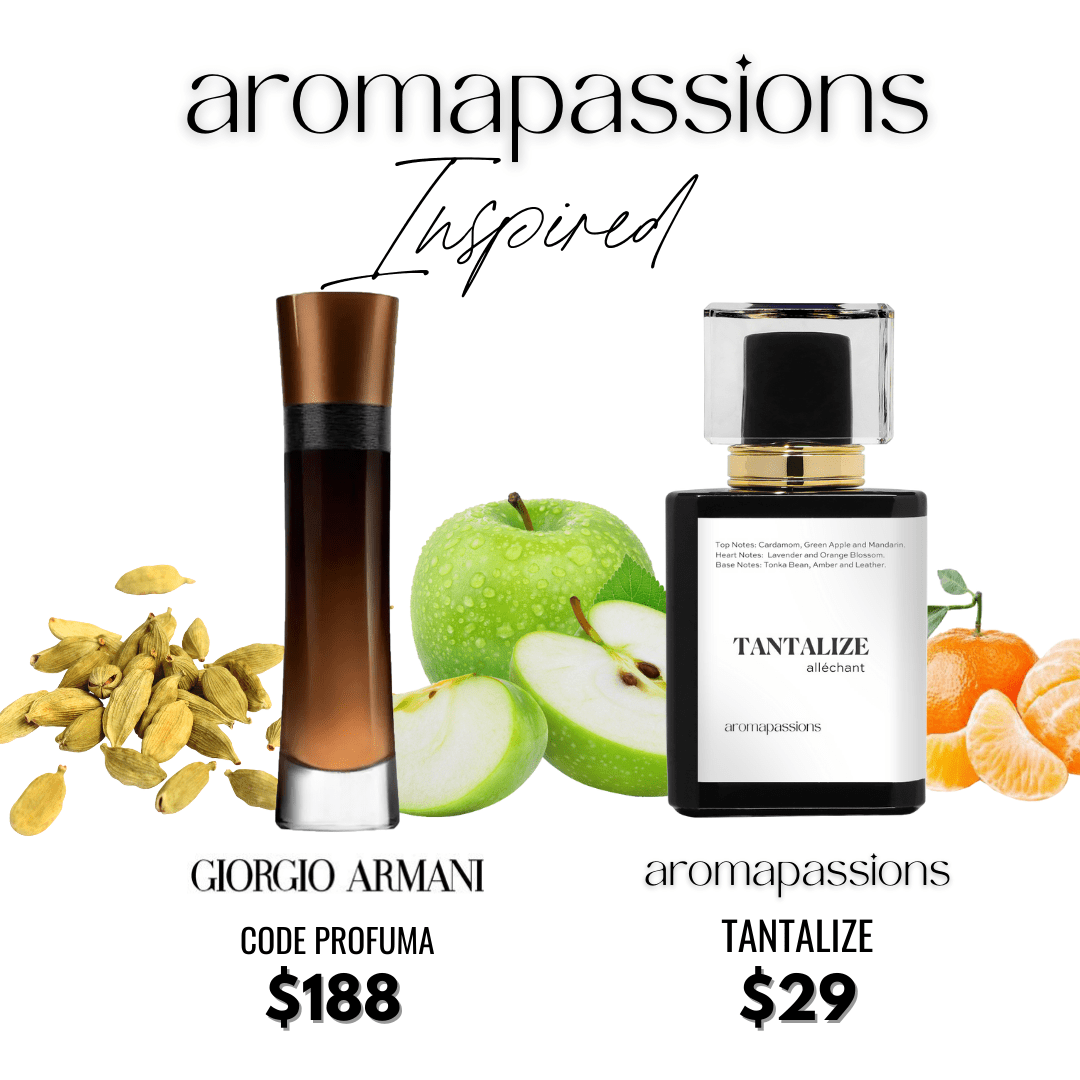 TANTALIZE | Inspired by GIORGIO ARMANI CODE PROFUMA | Armani Code Profuma Dupe Pheromone Perfume - aromapassions