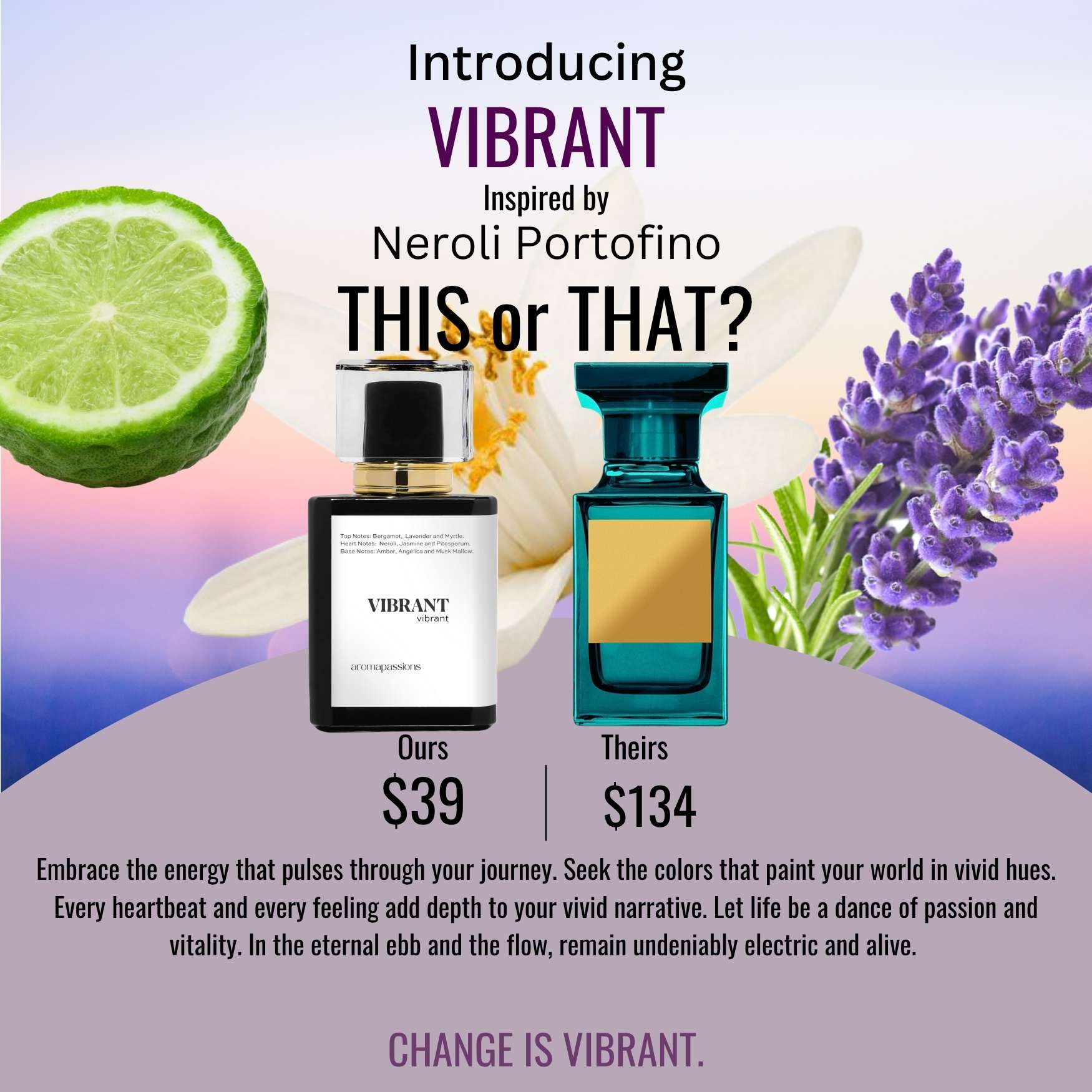 VIBRANT | Inspired by TOM FORD NEROLI PORTOFINO | Neroli Portofino Dupe Pheromone Perfume - aromapassions