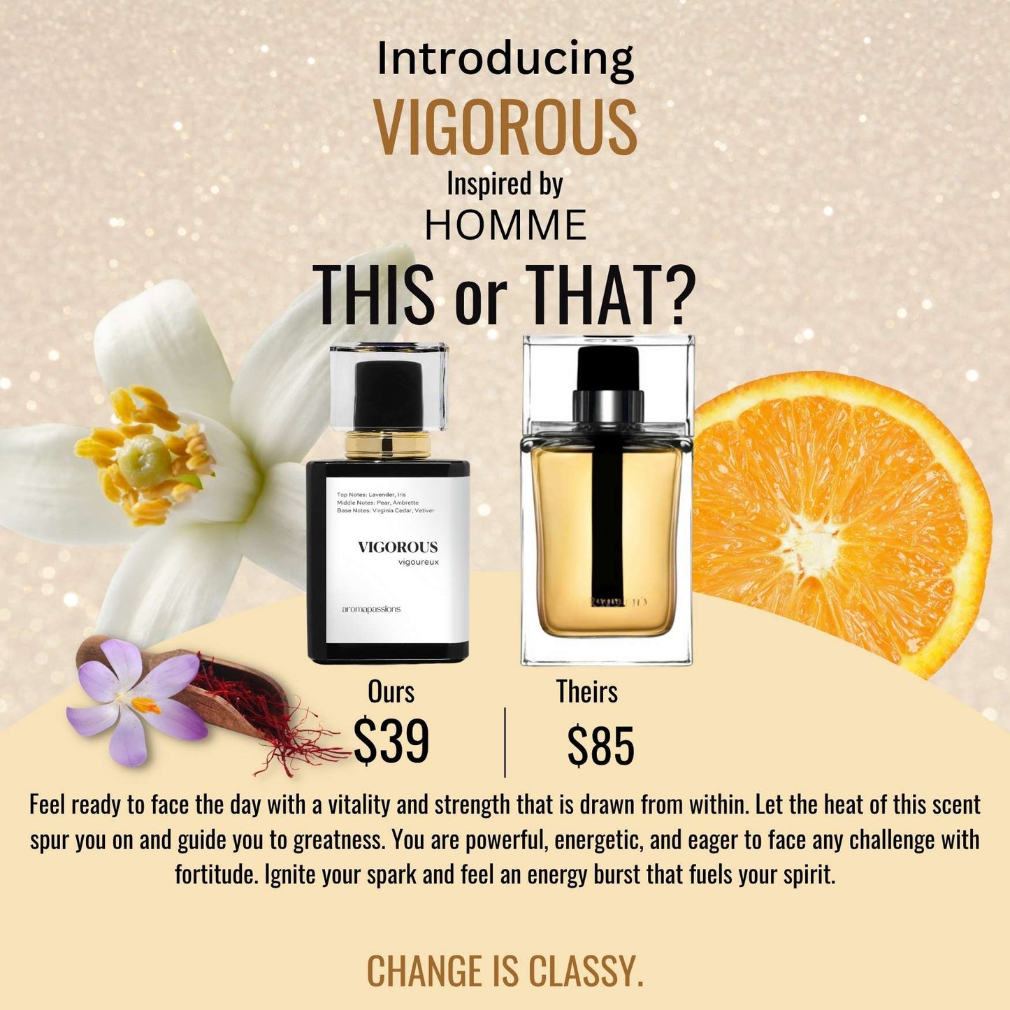 VIGOROUS | Inspired by D. HOMME | Homme Dupe Pheromone Perfume - aromapassions