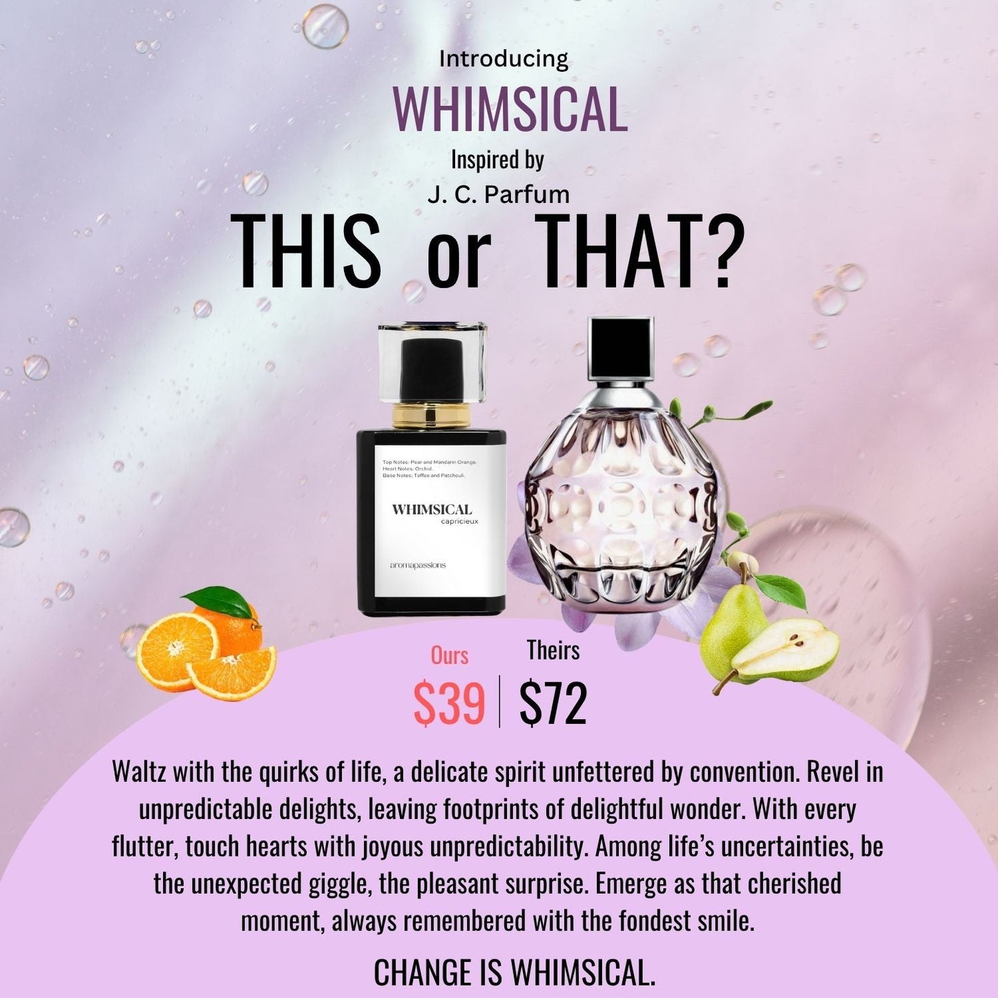 WHIMSICAL | Inspired by JIMMY CHOO JIMMY CHOO PARFUM | Jimmy Choo Parfum Dupe Pheromone Perfume - aromapassions