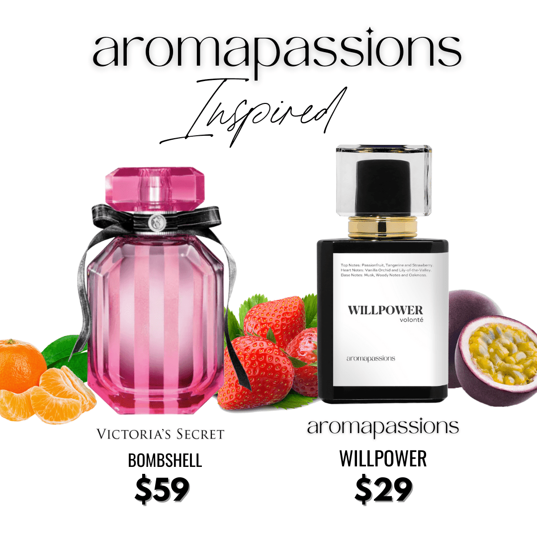 WILLPOWER | Inspired by VICTORIA SECRET BOMBSHELL | Bombshell Dupe Pheromone Perfume - aromapassions